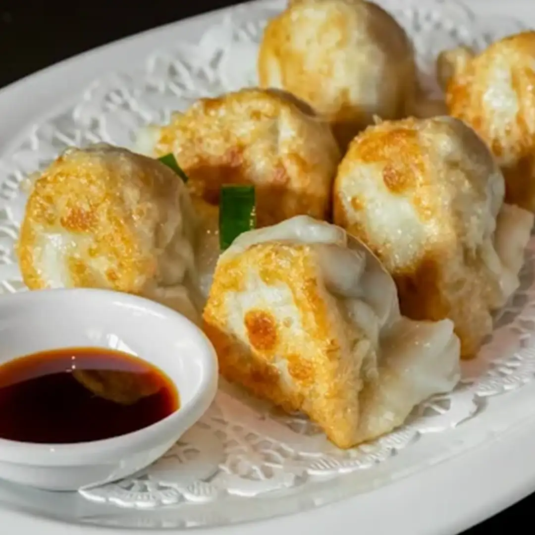 Dumplings and soy sauce