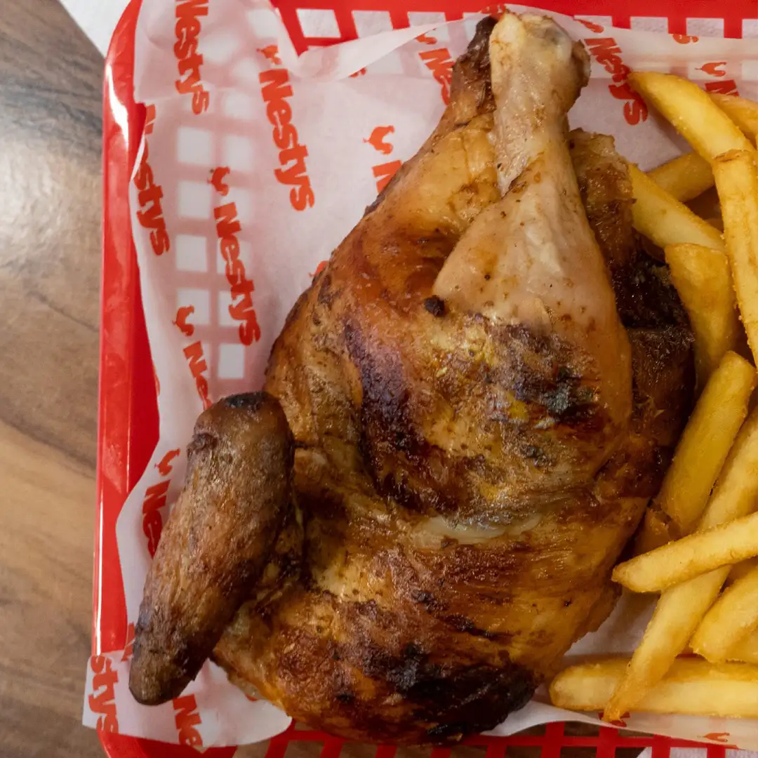 charcoal chicken And Chips